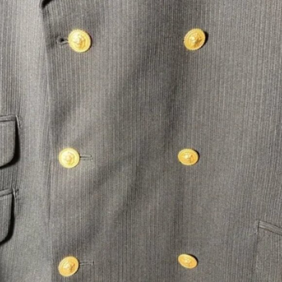 Trabaldo Togna Sergio Valentino Gold Lion Buttons Men's Suit Jacket Blazer 42 L - Picture 3 of 12